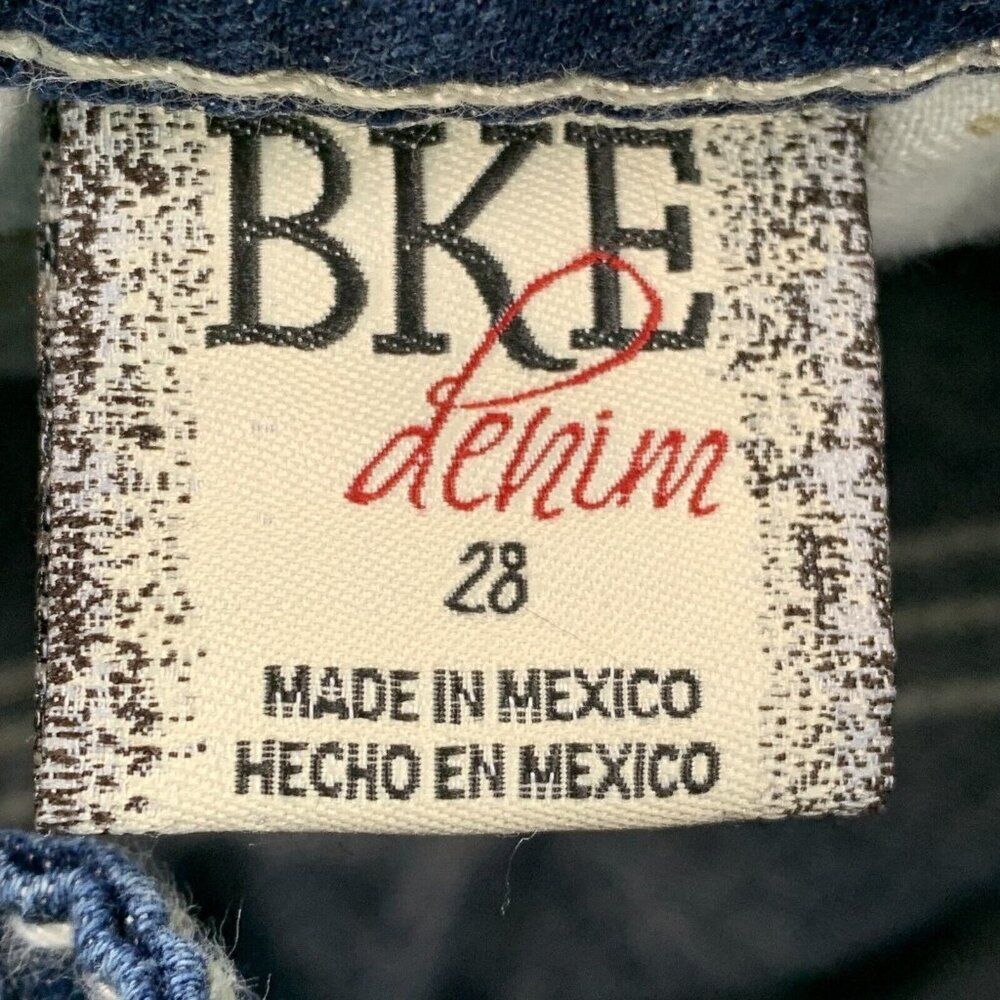 BKE Capri Jeans sz 28 Dark Wash Starlite Low Rise Raw Hem 24" inseam - Picture 10 of 11